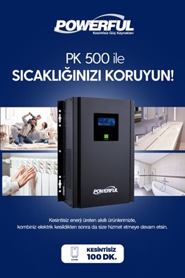 Powerful PK-500 Kombi - Kazan - Kat kaloriferi UPS Güç Kaynağı