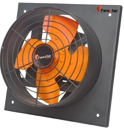 Fanex F4-KK-300-01 Harici motorlu 4 kanatlı metal pervaneli kare kasalı aksiyal aspiratörler Trifaze