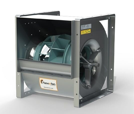 Fanex FHV-280-1 Geriye eğimli seyrek kanatlı hücreli vantilatörler Trifaze