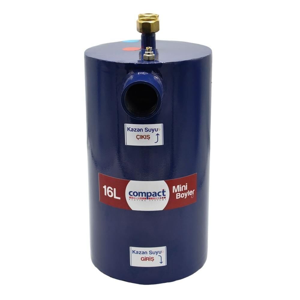 Compact Term 16 lt Boduç Boyler, Ani Su Isıtıcı Bakır Serpantinli (Mini Boyler)