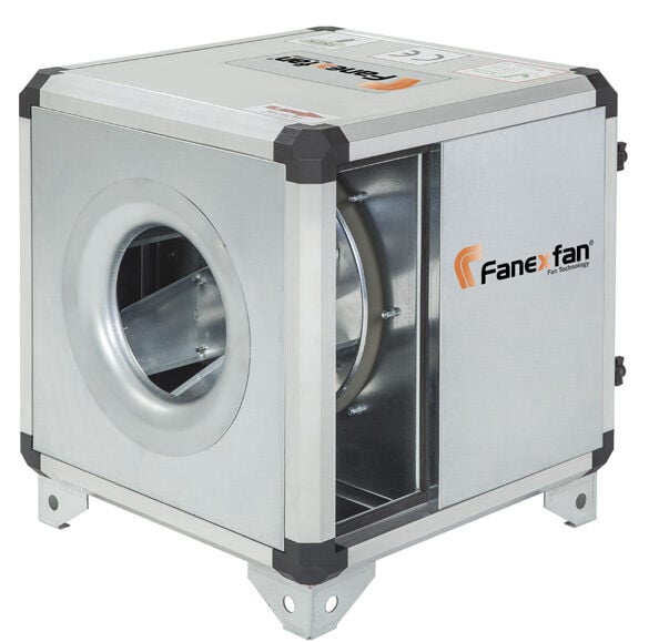 Fanex FPH-315 Harici motorlu tek cidarlı akustik izoleli hücreli fan (geriye eğimli plug fanlı) Monofaze