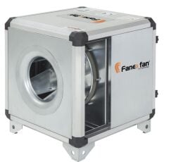 Fanex FPH-355 Harici motorlu tek cidarlı akustik izoleli hücreli fan (geriye eğimli plug fanlı) Monofaze