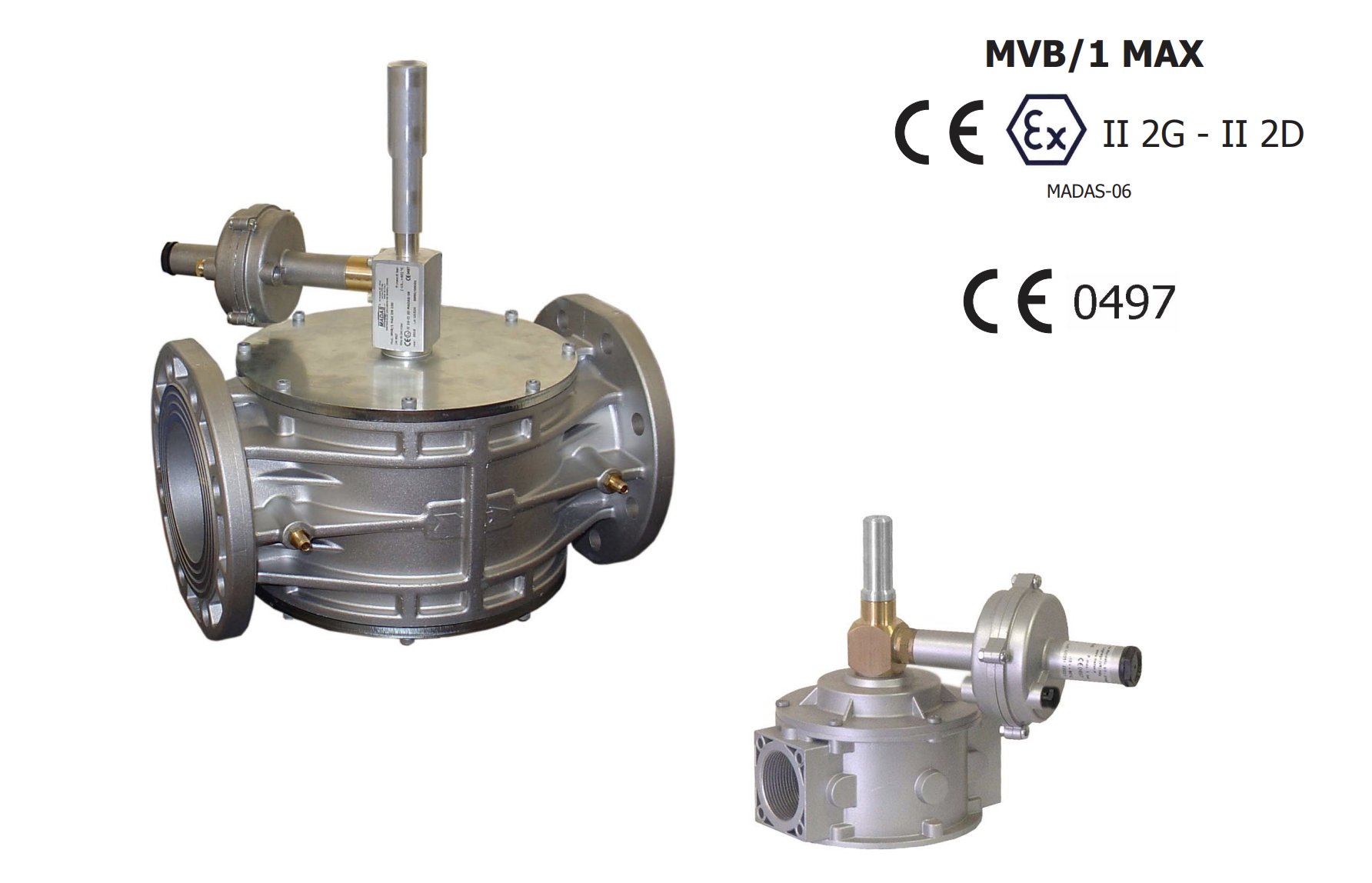 Madas - MVB/1 MİN - DN25 Pmax 500 mbar - MADAS Emniyet Kapatma Vanaları