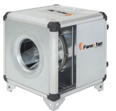 Fanex FPH-630 Harici motorlu tek cidarlı akustik izoleli hücreli fan (geriye eğimli plug fanlı) Trifaze