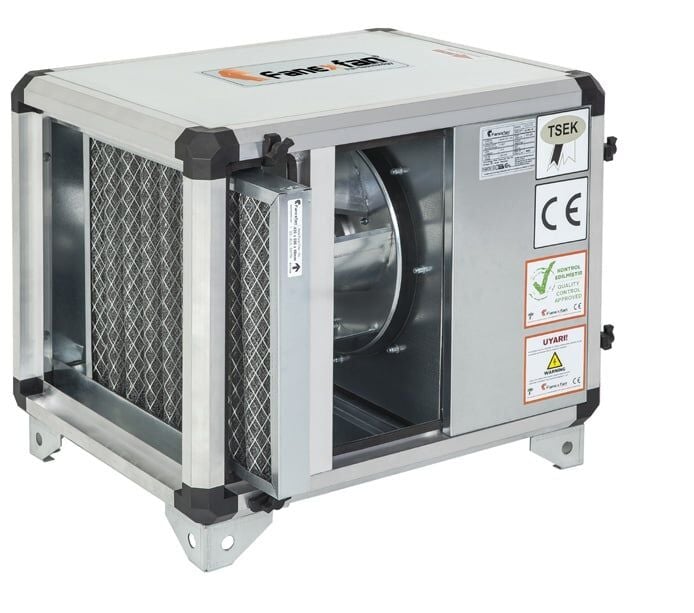 Fanex FPH-F-315 Harici motorlu çift cidarlı filtreli hücreli fan (geriye eğimli plug fanlı) Trifaze