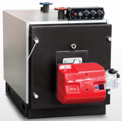 ÜGS-60, Sıcaksu Kazanı, Kalorifer Kazanı,  İki Geçişli, Doğalgaz yada Sıvı Yakıtlı, Merkezi Sistem, 60.000 Kcal/h, 70 KW, 4 Bar