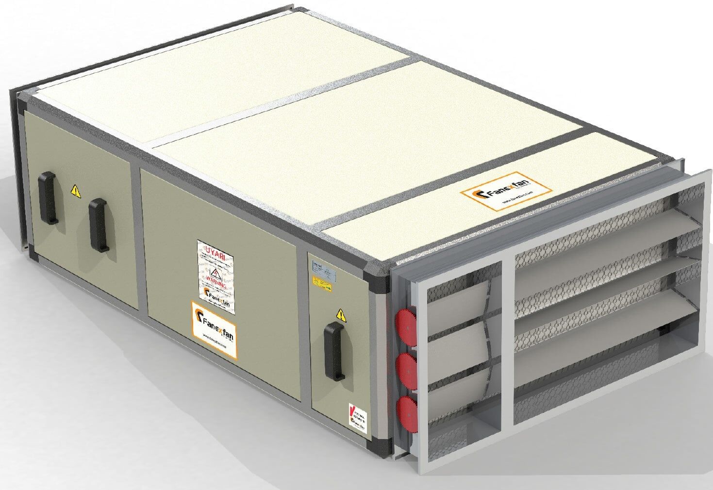 Fanex FHSF-R-54 Çift cidarlı sığınak santrali (radyal fanlı) Monofaze