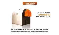 YSKK 650 Yarım Silindirik Katı Yakıtlı Kalorifer Kazanı, 650.000 Kcal/h, 3 Atü
