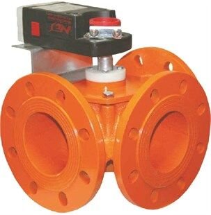 Üç Yollu Rotary Motorlu Vana (Motor Dahil) - DN150, PN16, Kvs320, Flanşlı