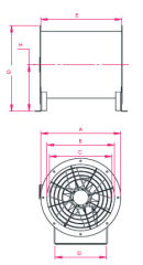 Fanex FAK-AL-63-01 Harici motorlu alüminyum kanatlı direkt akuple büyük Trifaze