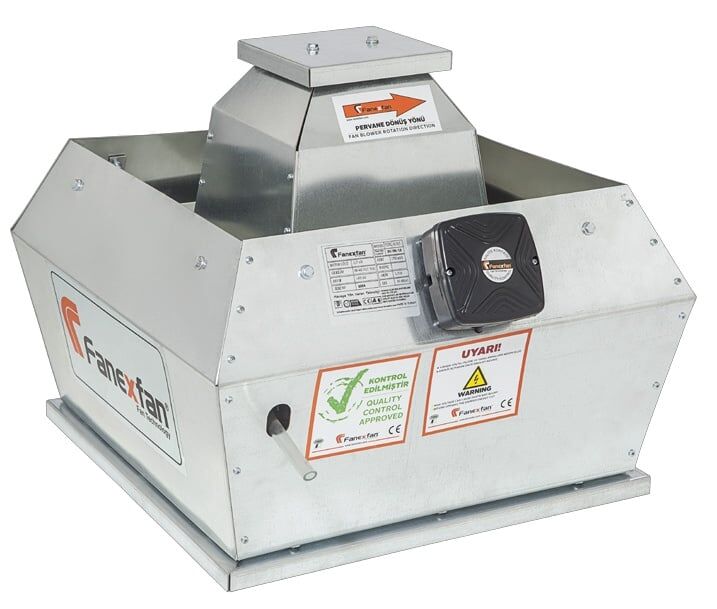 Fanex FDRÇ-H-400 Fdrç-h dikey atışlı harici motorlu radyal çatı fanları Monofaze